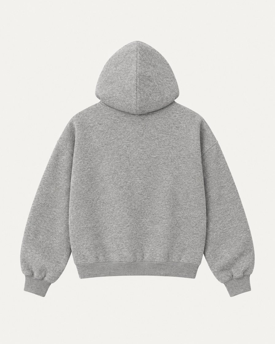 Concept image: Bonbon Hoodie, back view, plain back