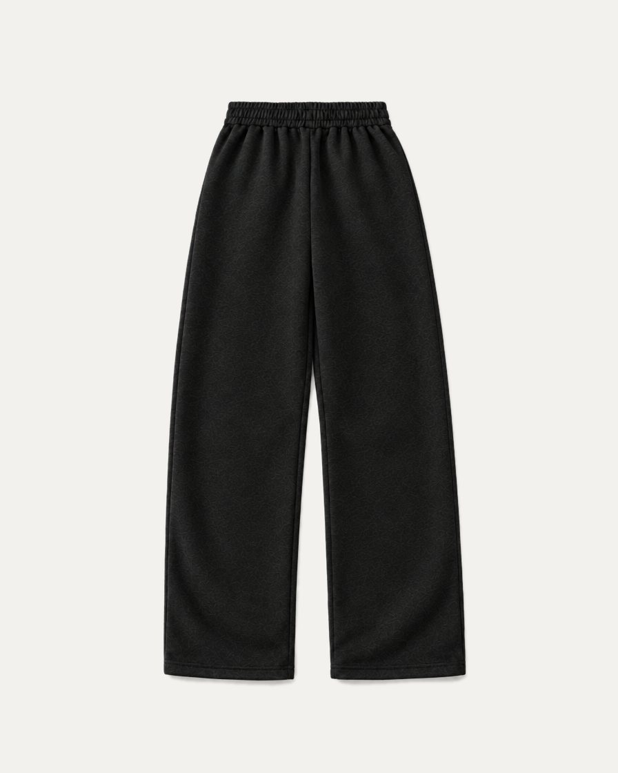 Concept image: black Signé Sweatpant, back view, plain back