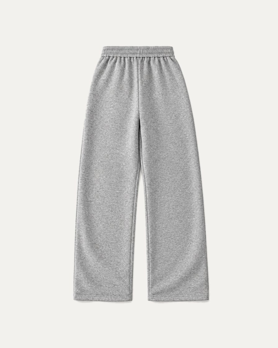 Concept image: heather grey Bonbon Sweatpant, back view, plain back